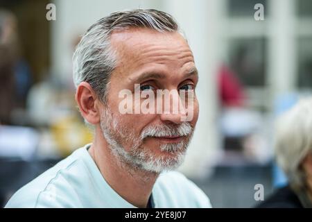 Salon Iris Noir de Bruxelles - Salon spécialisé dans le roman noir et le Polar | Iris noir Buchmesse und Schriftsteller in Brüssel Stockfoto