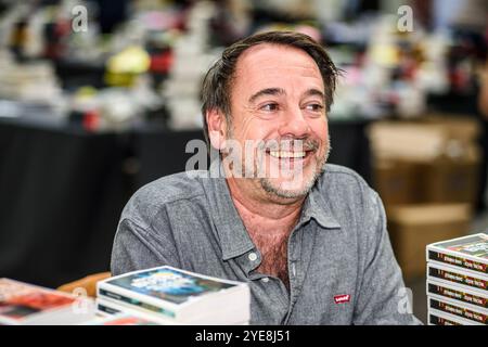 Salon Iris Noir de Bruxelles -Salon spécialisé dans le roman noir et le Polar | Iris noir Buchmesse und Schriftsteller in Brüssel - Pix Michel Bussi Stockfoto