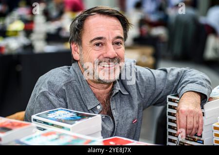 Salon Iris Noir de Bruxelles -Salon spécialisé dans le roman noir et le Polar | Iris noir Buchmesse und Schriftsteller in Brüssel - Pix Michel Bussi Stockfoto