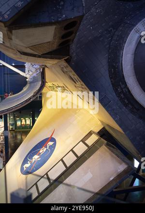 Atlantis Shuttleflügel im Kennedy Space Center, Cape Canaveral, Florida, USA im Oktober 2024 Stockfoto