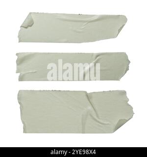 Weiße Abdeckbänder auf weißem Hintergrund mit Beschneidungspfad Stockfoto