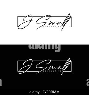 J oder I Small Consulting Word Mark Logo Design Stock Vektor