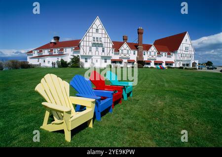 Lodge im Cape Breton Highlands National Park, Cape Breton Island, Nova Scotia, Kanada; Nova Scotia, Kanada Stockfoto