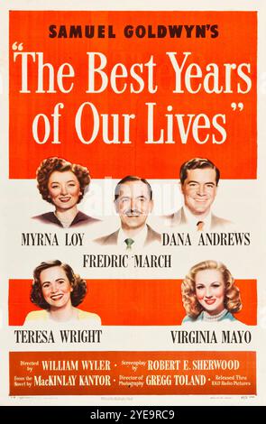 Samuel Goldwyn's die besten Jahre unseres Lebens - Filmplakat feat Myrna Low, Fredric March, Dana Andrews, Teresa Wrigh. Stockfoto