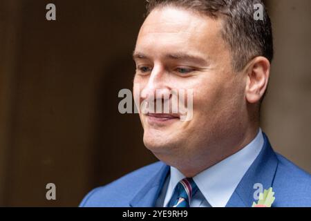 London, Großbritannien. 30. Oktober 2024. Wes Streeting, Gesundheitsminister, bei einer Kabinettssitzung in der Downing Street 10 London. Quelle: Ian Davidson/Alamy Live News Stockfoto