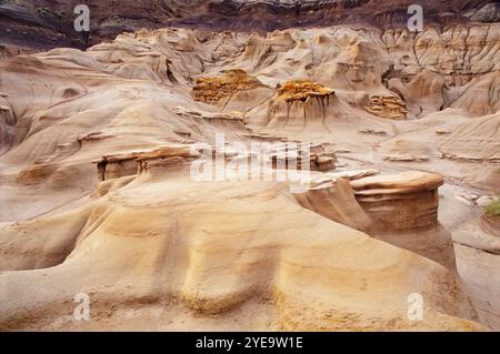 Hoodoos in den Badlands von Alberta, südlich von Drumheller, Kanada; Alberta, Kanada Stockfoto