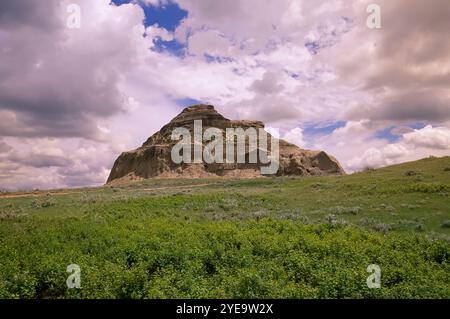 Castle Butte in den Big Muddy Badlands von Saskatchewan; Saskatchewan, Kanada Stockfoto