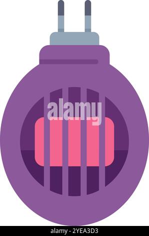 Elektrische Mückenmückenlampe mit UV-Lichtfalle, die Insekten anlockt und abtötet Stock Vektor