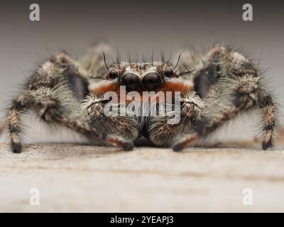 Tan Jumping Spider (Platycryptus undatus) Stockfoto