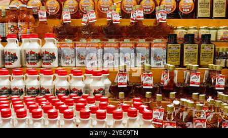 Saint John, NB, Kanada - 11. September 2024: Ahornsirup auf dem historischen Saint John City Market. Stockfoto