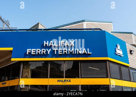 Halifax, Nova Scotia - 12. September 2024: Fährhafen Halifax. Stockfoto