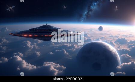 UFOs auf der Erde Stockfoto