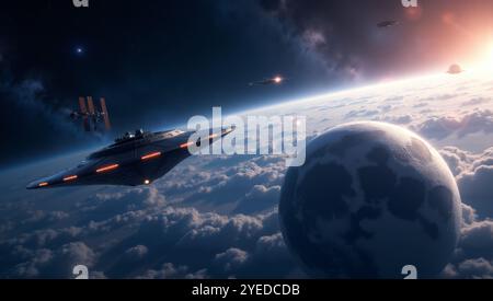 UFOs auf der Erde Stockfoto