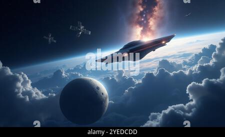 UFOs auf der Erde Stockfoto