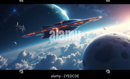 UFOs auf der Erde Stockfoto