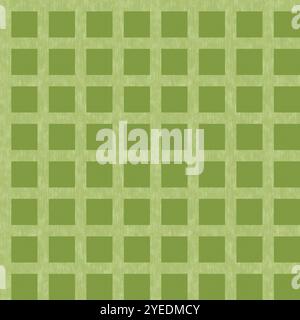 Nahtloses Retro-Präppy-Gingham-Muster. Trendiges grünes Muster. Stockfoto