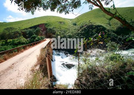 Die natürliche Schönheit des oberen Teils des Casca D'Anta Wasserfalls. São Francisco. Nationalpark Serra do Canastra. Bundesstaat Minas Gerais, Brasilien. Stockfoto