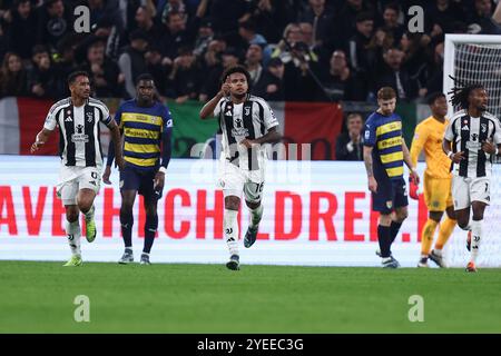 Turin, Italien. 30. Oktober 2024. Von Platz 2 der Serie A Spiel zwischen Juventus FC und Parma im Allianz Stadium am 30. Oktober 2024 in Turin, Italien. Quelle: Marco Canoniero/Alamy Live News Stockfoto