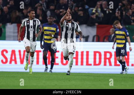 Turin, Italien. 30. Oktober 2024. Von Platz 2 der Serie A Spiel zwischen Juventus FC und Parma im Allianz Stadium am 30. Oktober 2024 in Turin, Italien. Quelle: Marco Canoniero/Alamy Live News Stockfoto