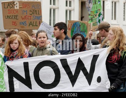 Fridays for Future (FFF) oder School Strike for Climate, eine Demonstration, die von der schwedischen Umweltaktivistin Greta Thunberg inspiriert wurde. Stockfoto