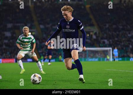 Celtic Park, Glasgow, Großbritannien. 30. Oktober 2024. Scottish Premiership Football, Celtic versus Dundee; Sammy Braybrooke von Dundee on the Ball Credit: Action Plus Sports/Alamy Live News Stockfoto