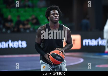 25 Kendrick Nunn von Panathinaikos AKTOR Athen spielt während des Spiels der Euroleague, Runde 6, zwischen Panathinaikos AKTOR Athen und LDLC ASVEL Villeurbanne am 30. Oktober 2024 in Athen. Stockfoto