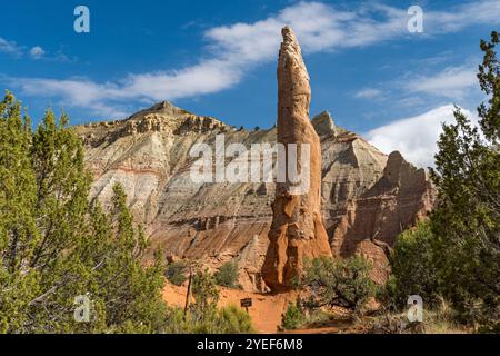 Felsspitze Ballerina Spire im Kodachrome Basin State Park entlang des Panorama Trail Stockfoto