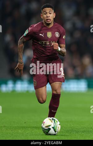 London, Großbritannien. 30. Oktober 2024. Savinho aus Manchester City in Aktion während des Carabao Cup Spiels im Tottenham Hotspur Stadium in London. Der Bildnachweis sollte lauten: Kieran Cleeves/Sportimage Credit: Sportimage Ltd/Alamy Live News Stockfoto