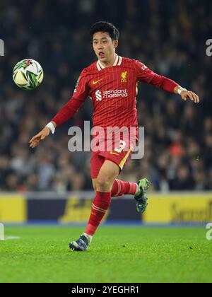 Brighton, Großbritannien. September 2024. Brighton, England – Oktober 30: Wataru Endo aus Liverpool beim 2024/25 Spiel zwischen Brighton & Hove Albion FC und Liverpool FC im Amex Stadium am 30. Oktober 2024 in Brighton, England. (David Horton/SPP) Credit: SPP Sport Press Photo. /Alamy Live News Stockfoto