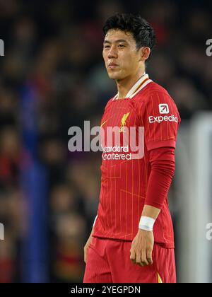 Brighton, Großbritannien. September 2024. Brighton, England – Oktober 30: Wataru Endo aus Liverpool beim 2024/25 Spiel zwischen Brighton & Hove Albion FC und Liverpool FC im Amex Stadium am 30. Oktober 2024 in Brighton, England. (David Horton/SPP) Credit: SPP Sport Press Photo. /Alamy Live News Stockfoto