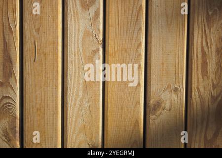 Eine natürliche Holzdielen-Wandstruktur, die für verschiedene Hintergründe und Designzwecke geeignet ist Stockfoto