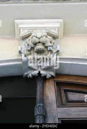 Wunderschöne Gebäude in Sant Antoni, L'Eixample, Barcelona, Spanien. Stockfoto