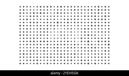 Punktraster. Schwarzes geometrisches graues Muster. Illustration des flachen Vektors isoliert auf weiß Stock Vektor