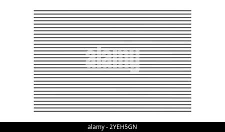 Horizontale parallele Linien. Schwarzes geometrisches graues Muster. Illustration des flachen Vektors isoliert auf weiß Stock Vektor