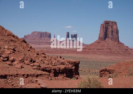 Sandsteinlandschaften im Monument Valley Stockfoto