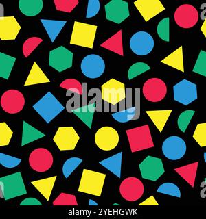 Farbenfrohe Retro-Formen der 90er und 80er Jahre Stock Vektor