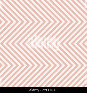 Nahtloses Muster mit abstrakten Zickzack-Chevron-roten Linien auf weißem Hintergrund Stock Vektor