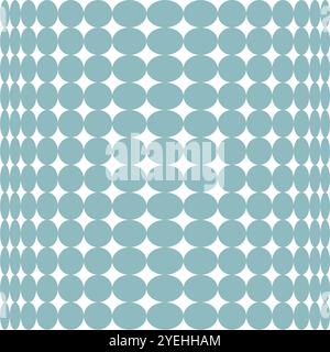 Nahtloses Muster mit abstrakten blauen Kreisen auf weißem Hintergrund Stock Vektor