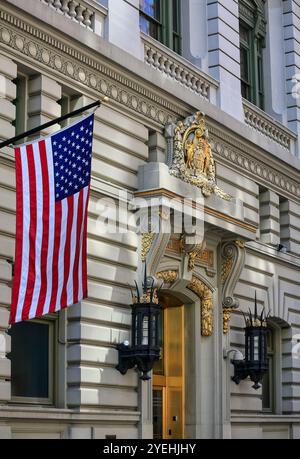 New York, USA – 12. Mai 2018: Die Freimaurerhalle der Grand Lodge of the Free and Accepted Masons of the State of New York Stockfoto