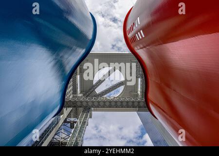 Blick auf das schwimmende Gartenobservatorium osaka des umeda Sky Building Stockfoto