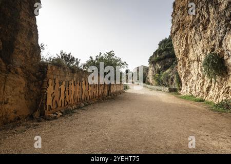 Eintritt zum Zingaro Nationalpark, Sizilien, Italien, Europa Stockfoto