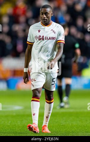 Dundee, Schottland. 30. Oktober 2024. Doppeltortorschütze Tawanda Maswanhise (55 – Motherwell) Dundee United vs Motherwell - Scottish Premiership Credit: Raymond Davies / Alamy Live News Stockfoto