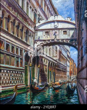 Josep Mestres Cabanes / 'Puente de los suspiros, Venecia', 1957. Colección privada. Stock Photo