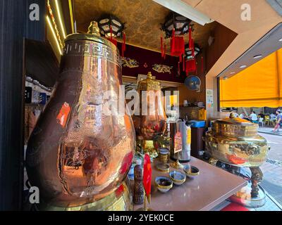 Ein spezieller Kräutertee-Shop in Jordanien, Kowloon, Hongkong. Stockfoto