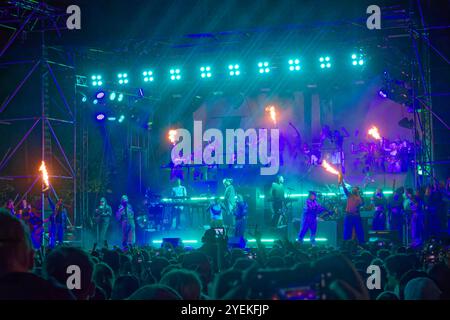 Görlitzer Park, Block Party, Peter Fox Live, Gratiskonzert, Berlin-Kreuzberg Stockfoto