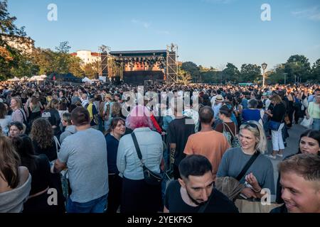 Görlitzer Park, Block Party, Peter Fox Live, Gratiskonzert, Berlin-Kreuzberg Stockfoto