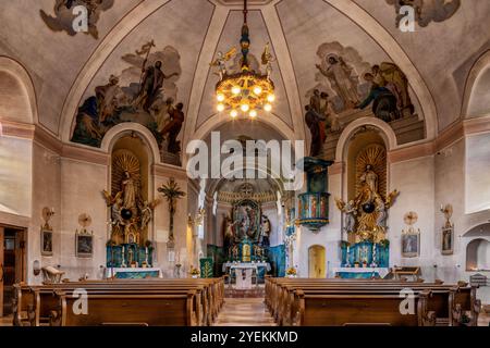 Die Pfarrkirche St. Johannes des Täufers Stockfoto