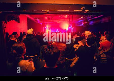 Malmö, Schweden. 30. Oktober 2024. Konzertbesucher, die bei einem Live-Konzert bei der britischen Band English Teacher am Plan B in Malmö gesehen wurden. Quelle: Gonzales Photo/Alamy Live News Stockfoto