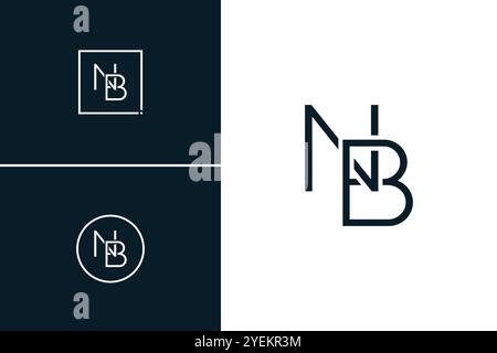 Initial NB Vector Logo – elegante Monogrammvorlage für Buchstaben N und B für Ihr Unternehmen Stock Vektor