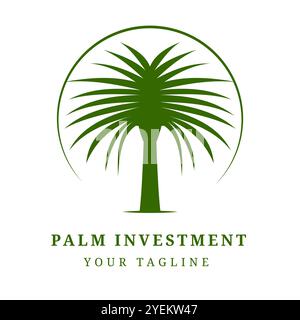 Sonnenuntergang Sonnenaufgangsdatum Palme Arabischer Mittlerer Osten mit Vektor-Design Stock Vektor